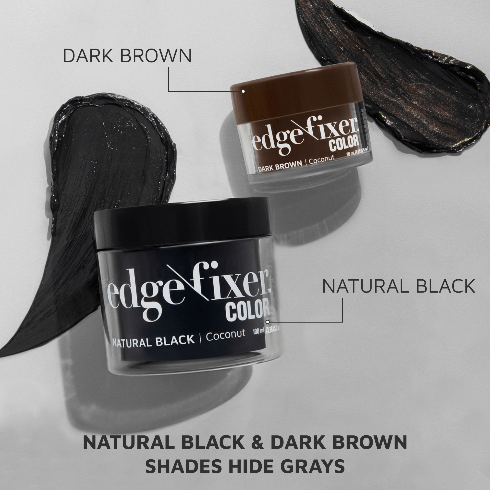 Kiss Colors &amp; Care Edge Fixer Color 30ml - Natural Black
