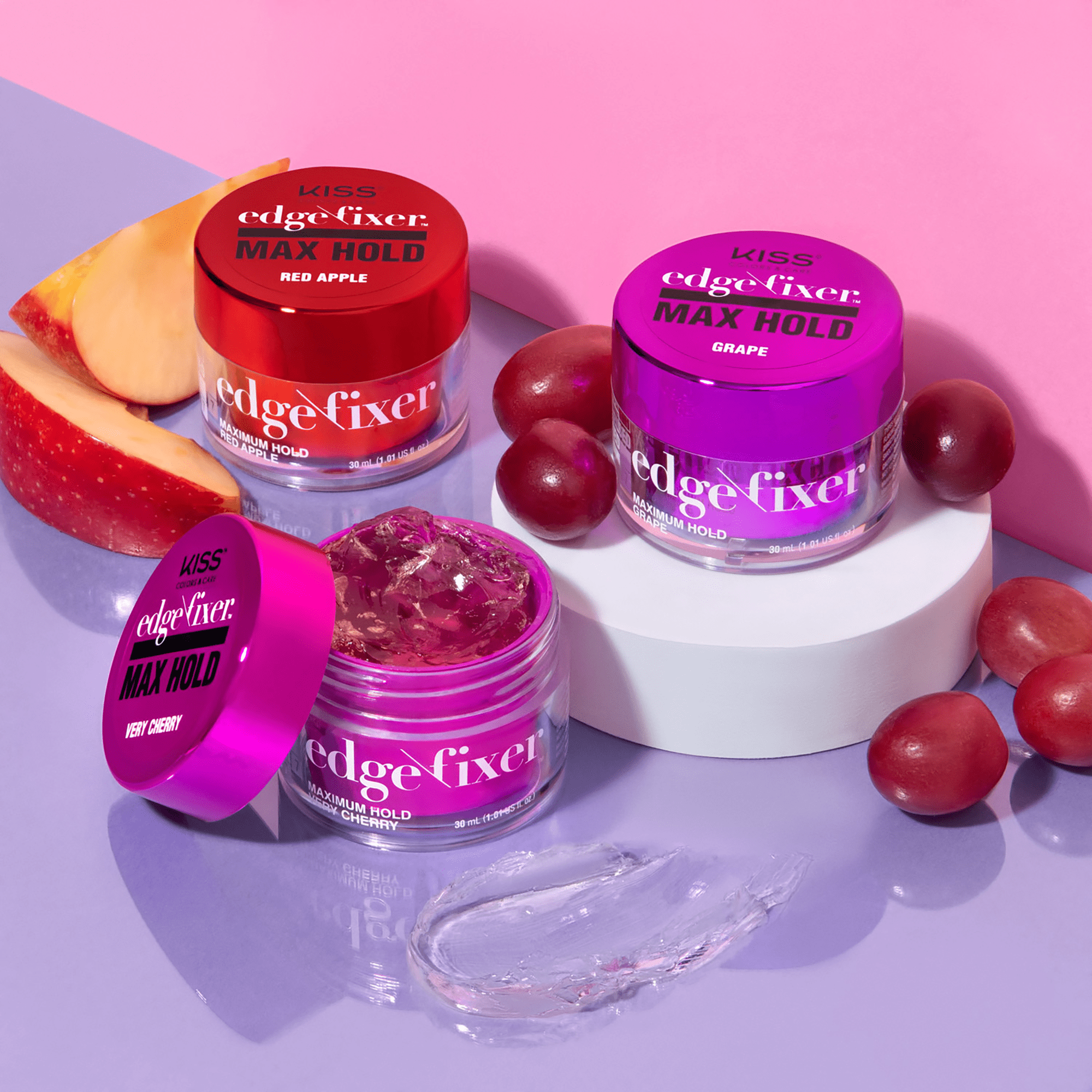Kiss Colors &amp; Care Edge Fixer 30 mL - Very Cherry