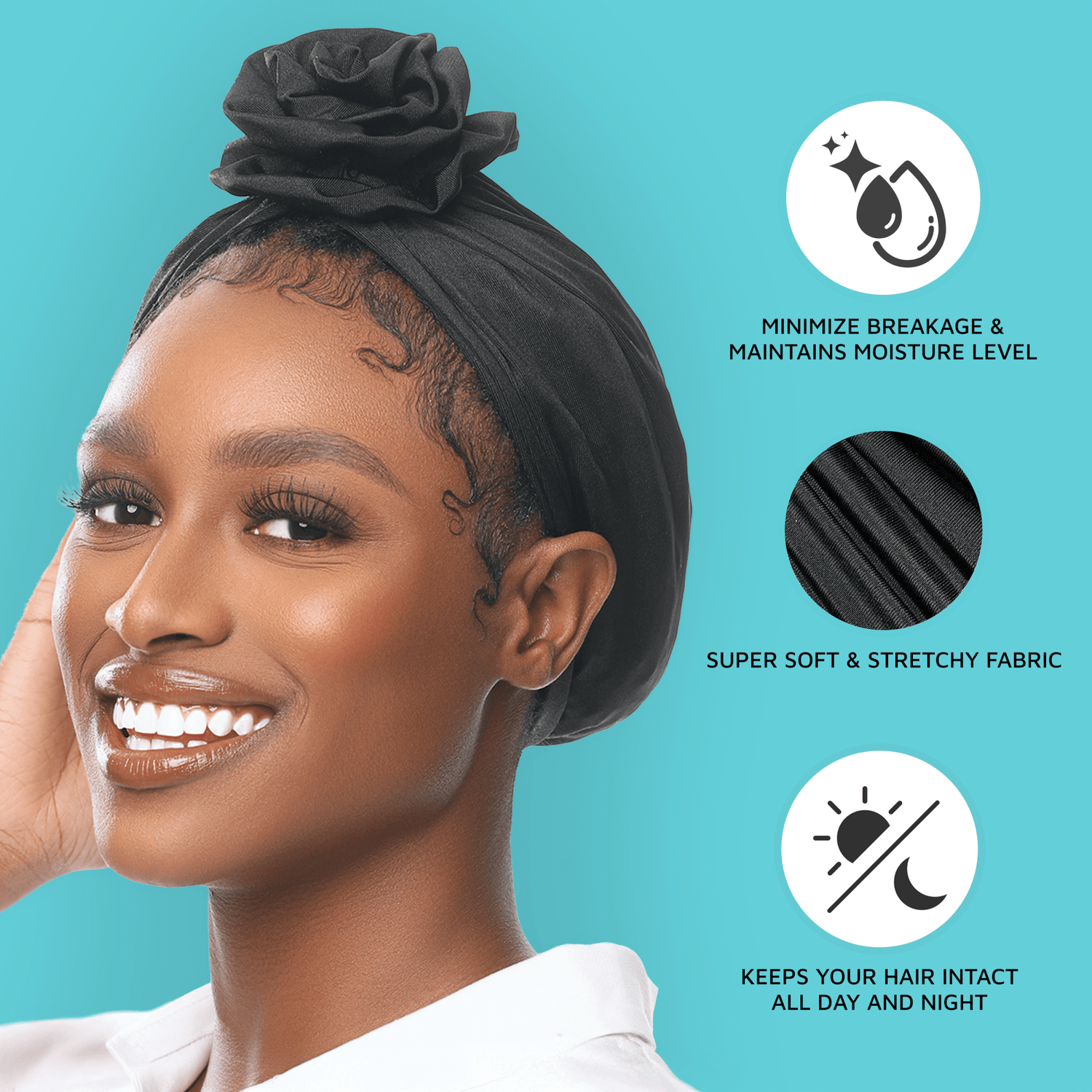 Kiss Colors &amp; Care Pre-Tied Top Knot Turban - Leopard