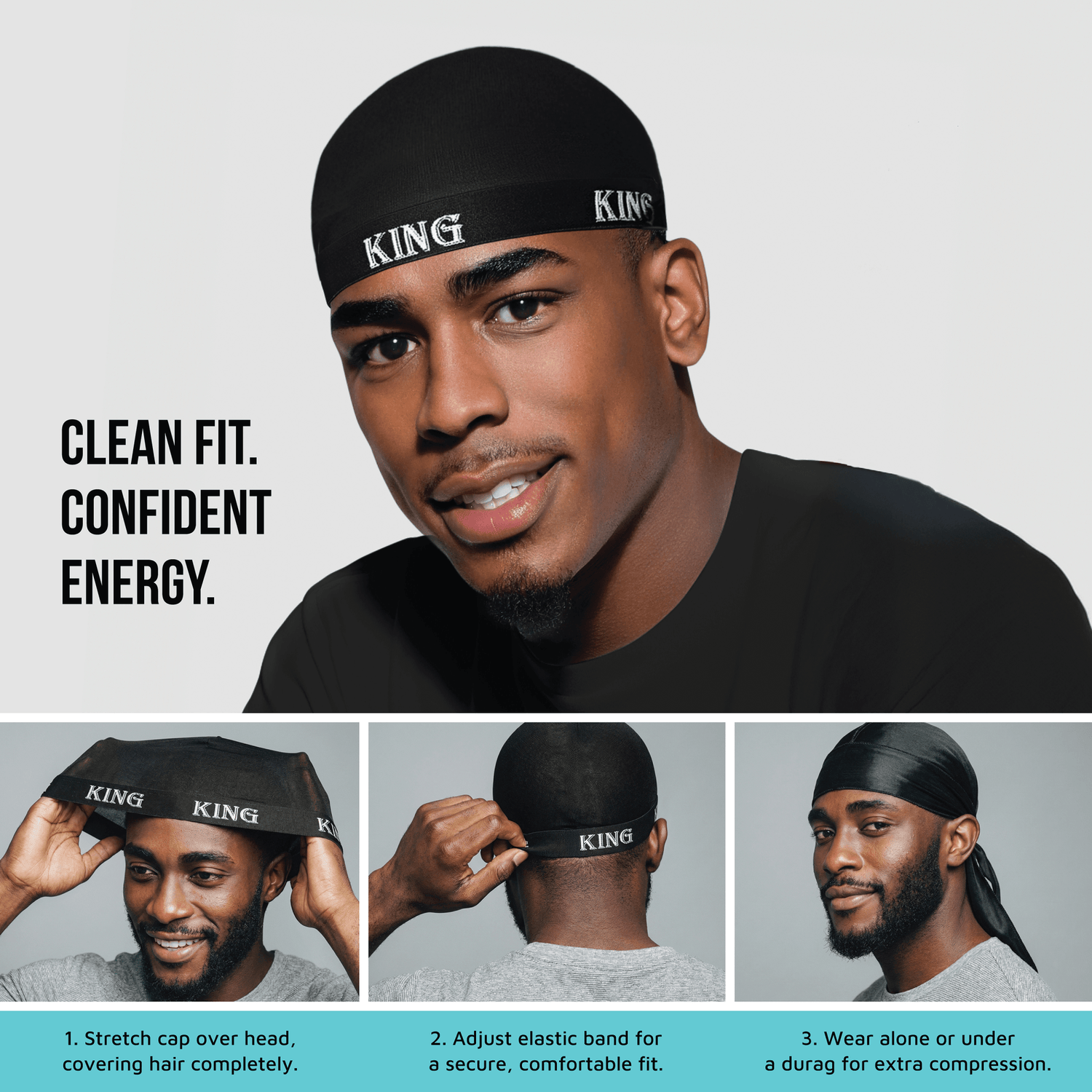 Kiss Colors &amp; Care Premium Fashion Wave Cap - Black